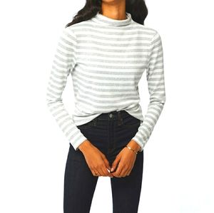 Turtle neck gray, white long sleeve